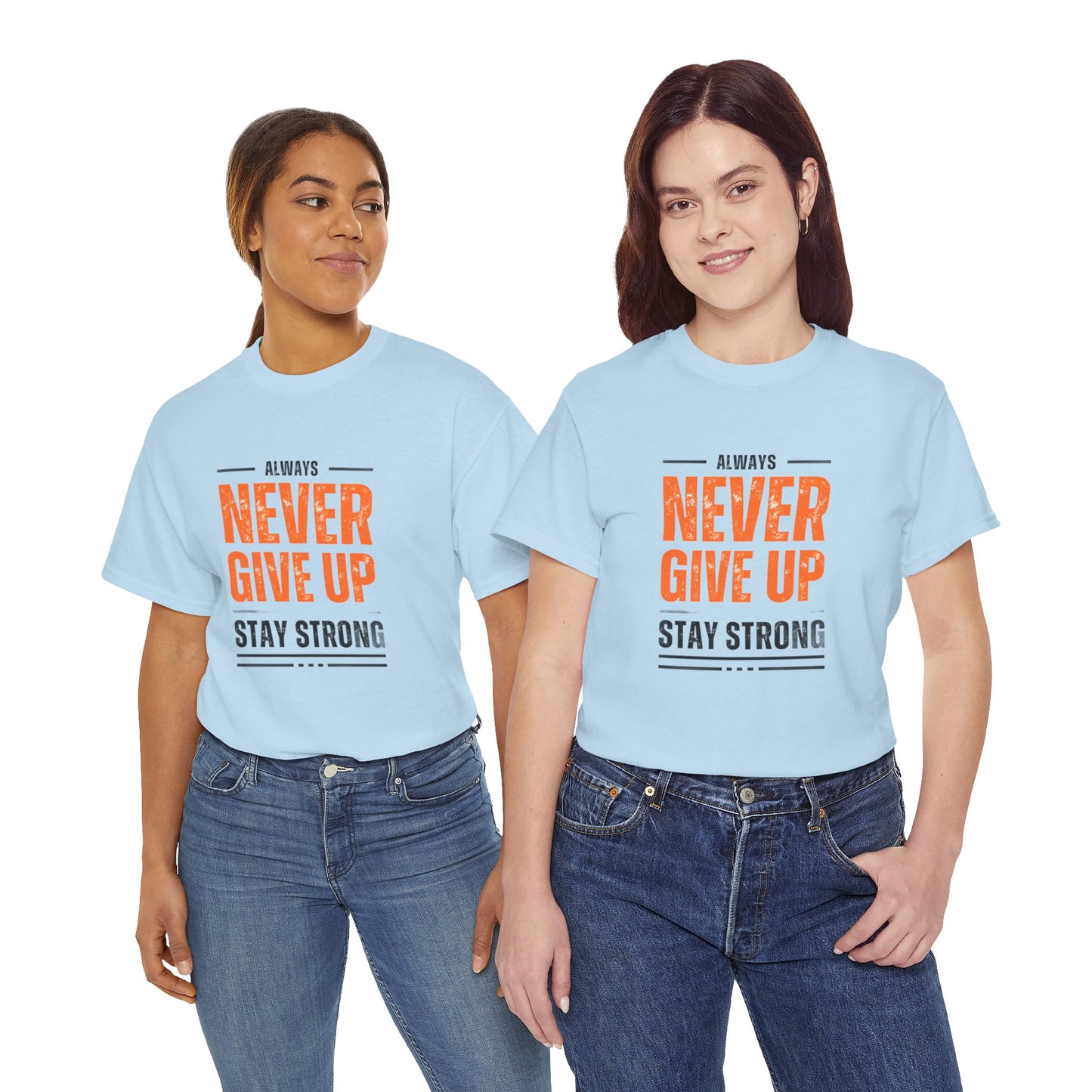 Never Give-up Cotton T-shirt