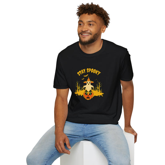 Ghostly Vibes & Pumpkin Frights Halloween T-Shirt