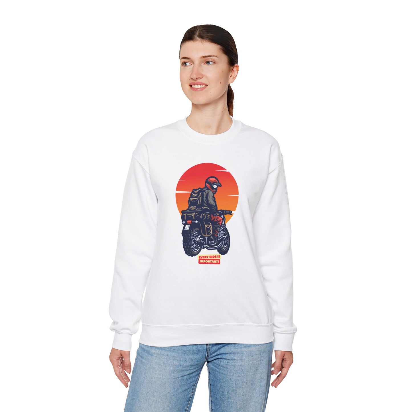 Adventure Awaits - Every Ride is Important! Graphic Sweatshirt for ATV Enthusiasts