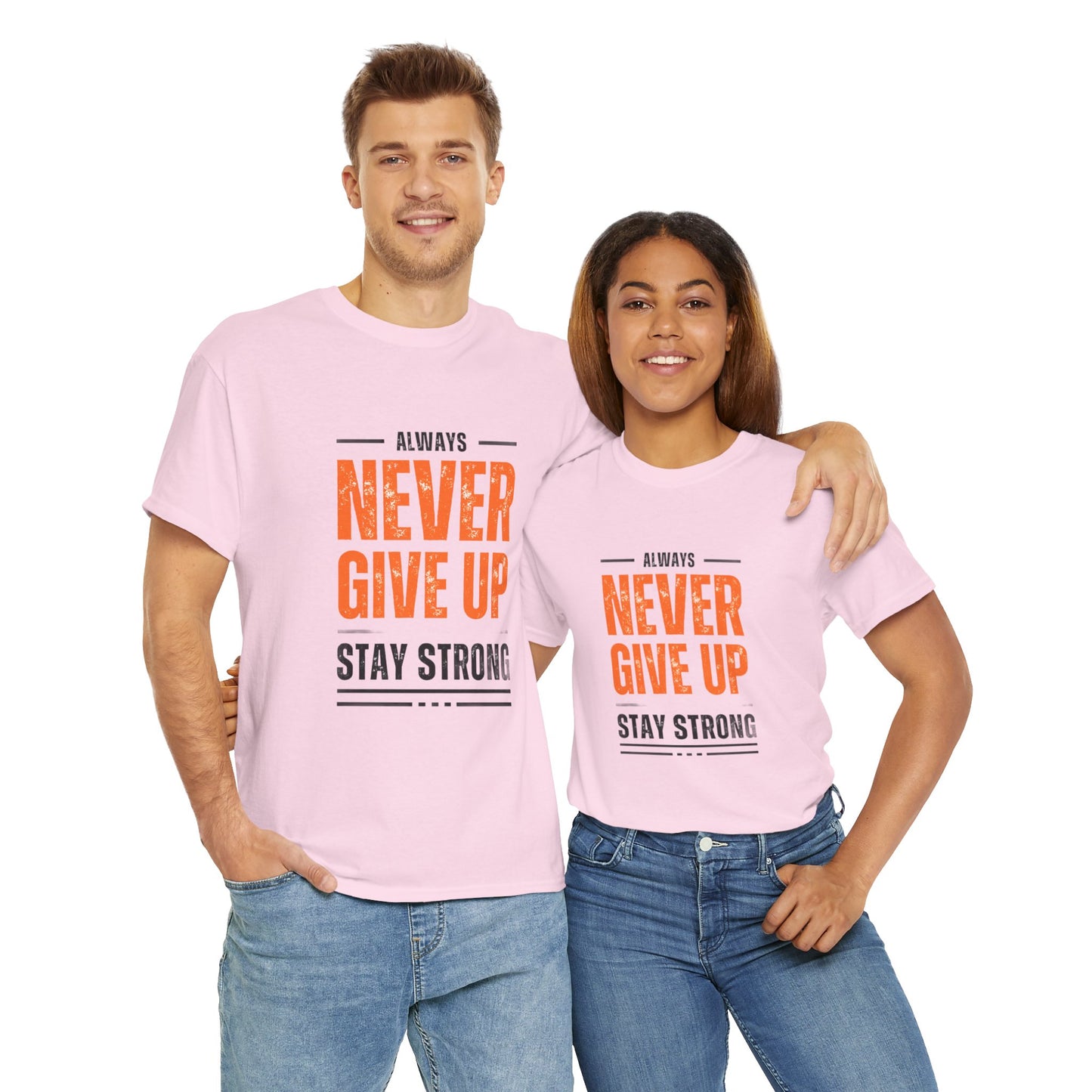 Never Give-up Cotton T-shirt