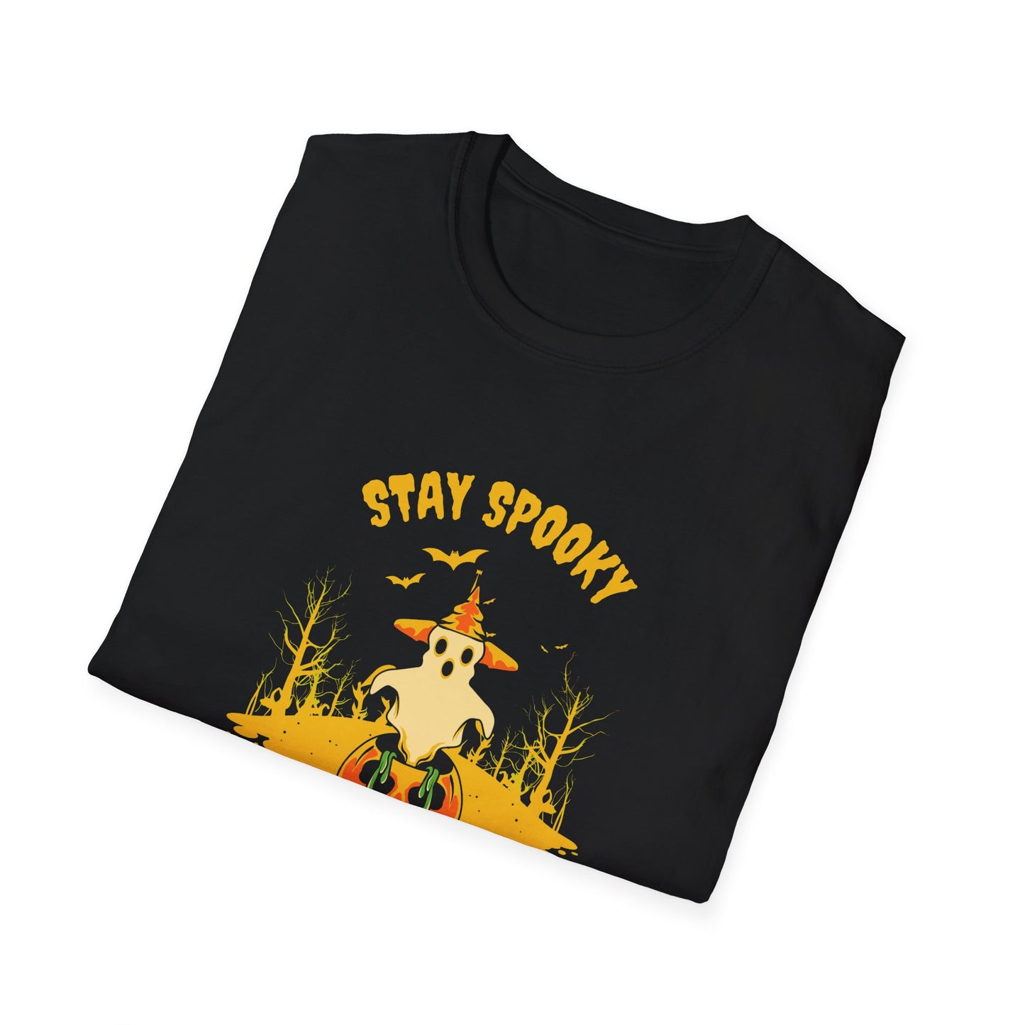 Ghostly Vibes & Pumpkin Frights Halloween T-Shirt