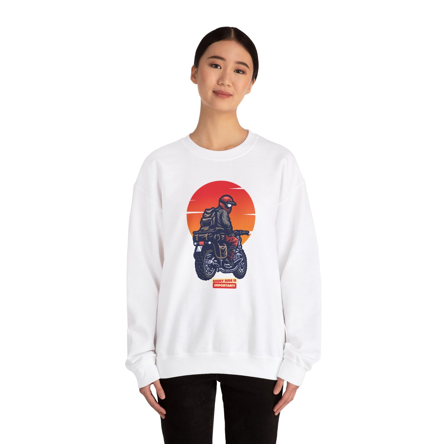 Adventure Awaits - Every Ride is Important! Graphic Sweatshirt for ATV Enthusiasts