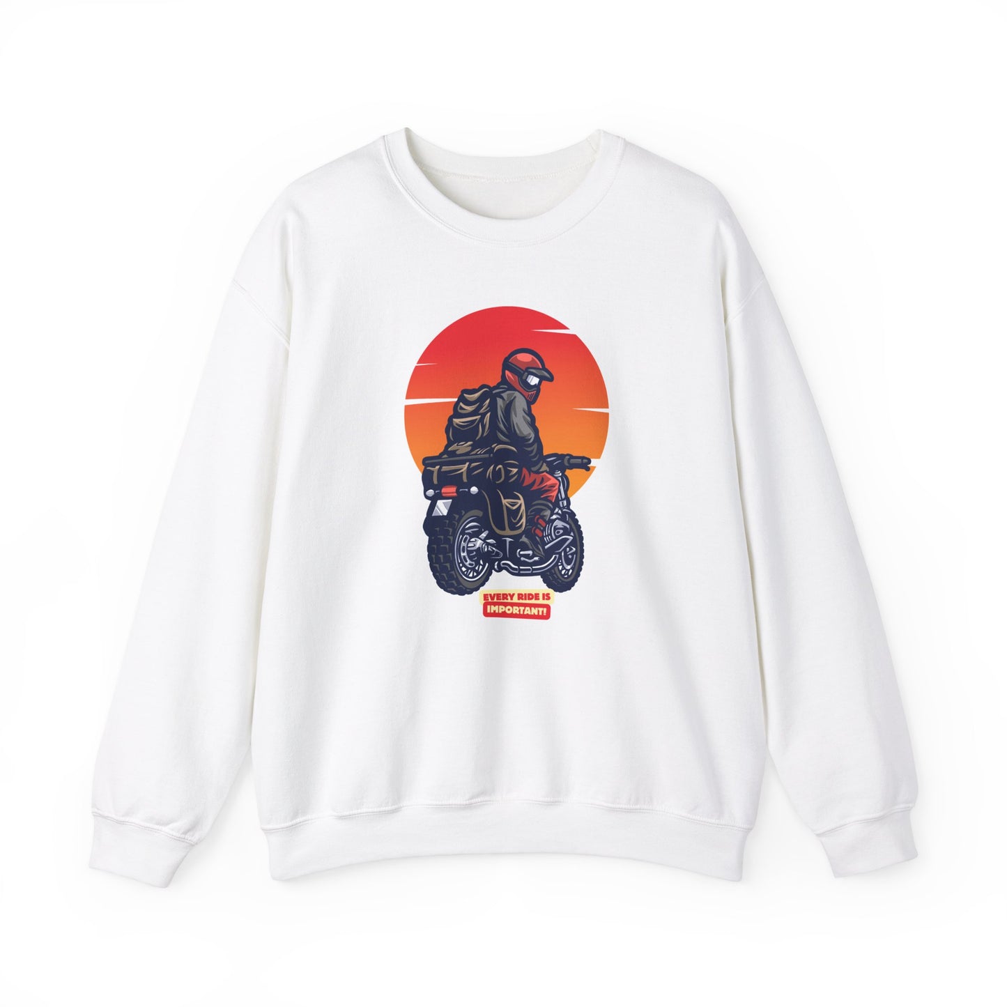 Adventure Awaits - Every Ride is Important! Graphic Sweatshirt for ATV Enthusiasts