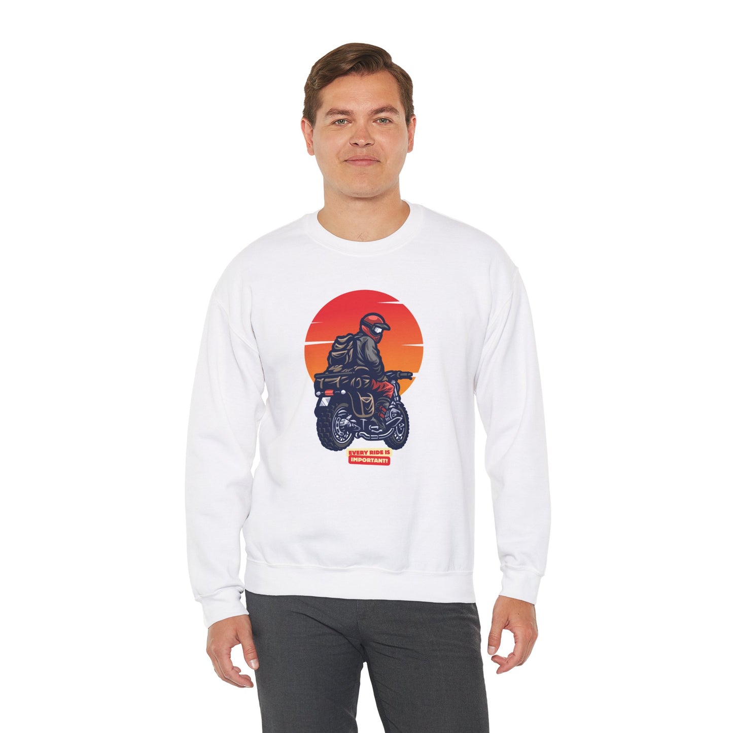 Adventure Awaits - Every Ride is Important! Graphic Sweatshirt for ATV Enthusiasts