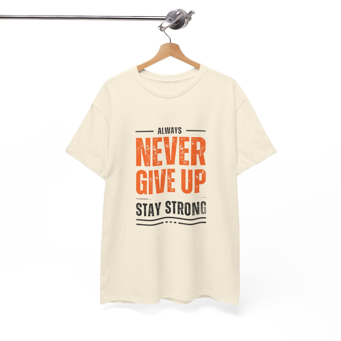 Never Give-up Cotton T-shirt